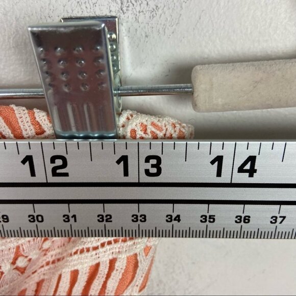 Ella Moss Bohemian Crochet Strapless Maxi Dress Salmon Orange Size XS Boho Raffi - Picture 12 of 13